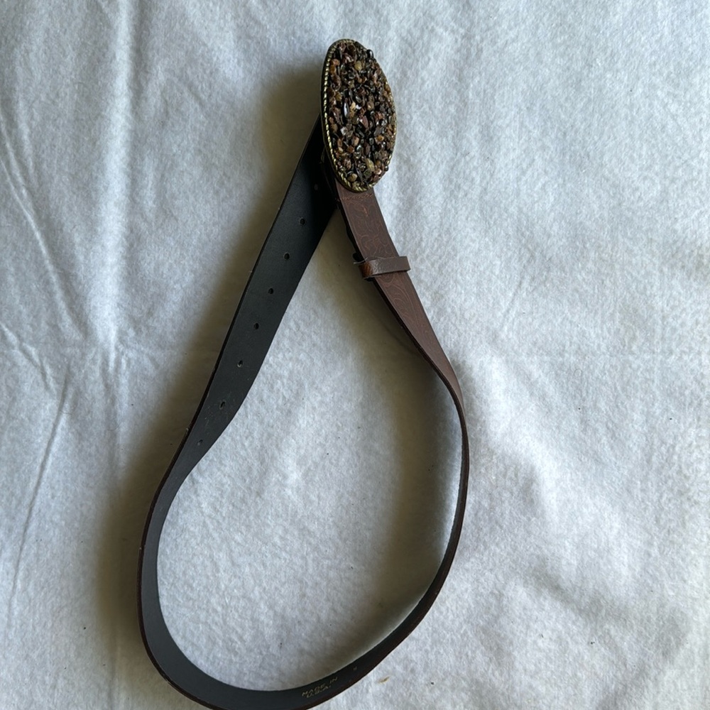 Brand new brown leather cowgirl style belt